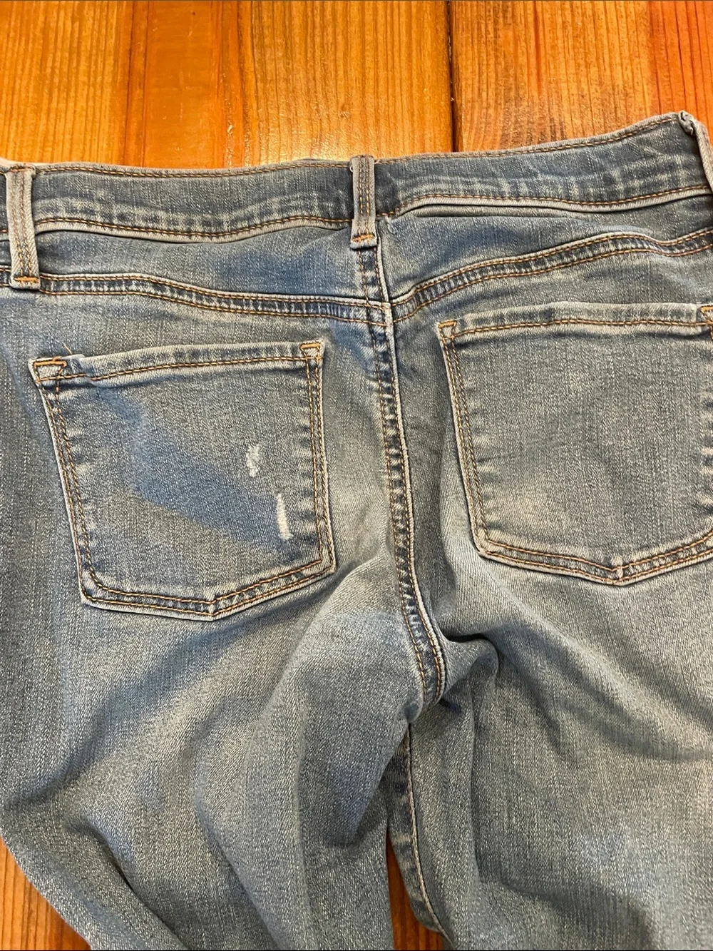 Old Navy Blue High-Rise Rockstar Super Skinny Jeggings